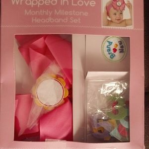 Monthly Milestone Headband & 1st Xmas pic ornament